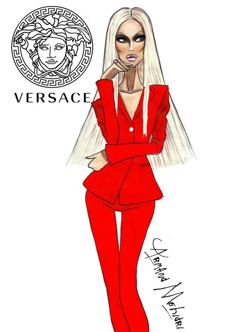 donatella versace women|donatella versace design sketches.